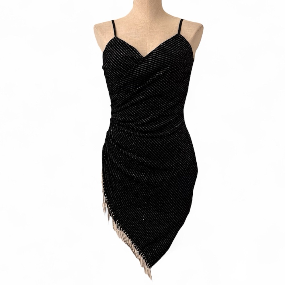 Elegant Black Spaghetti Strap Dress